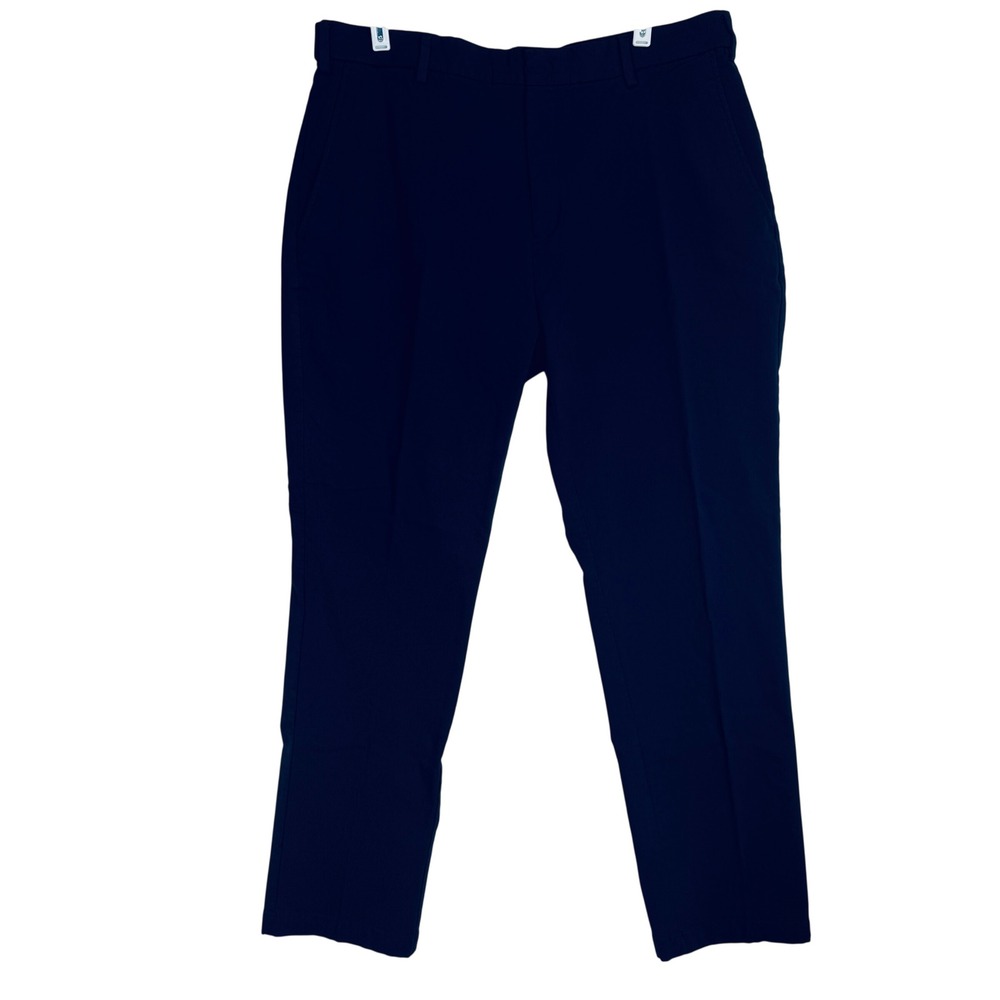 Jos A Bank Traveler Tailored Fit Navy Blue Tech Stretch Pants Mens 38x32